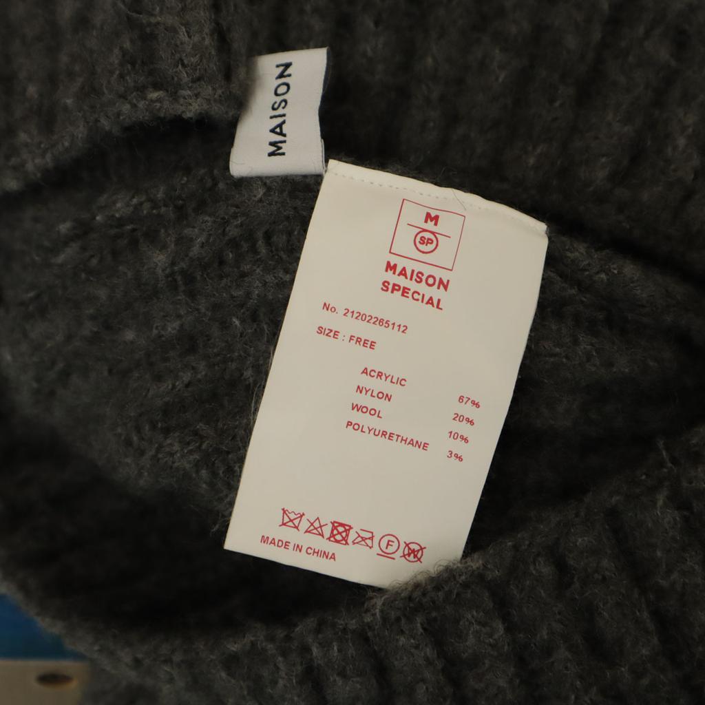MAISON SPECIAL French sleeve Long Cape knit FREE gray Women Used