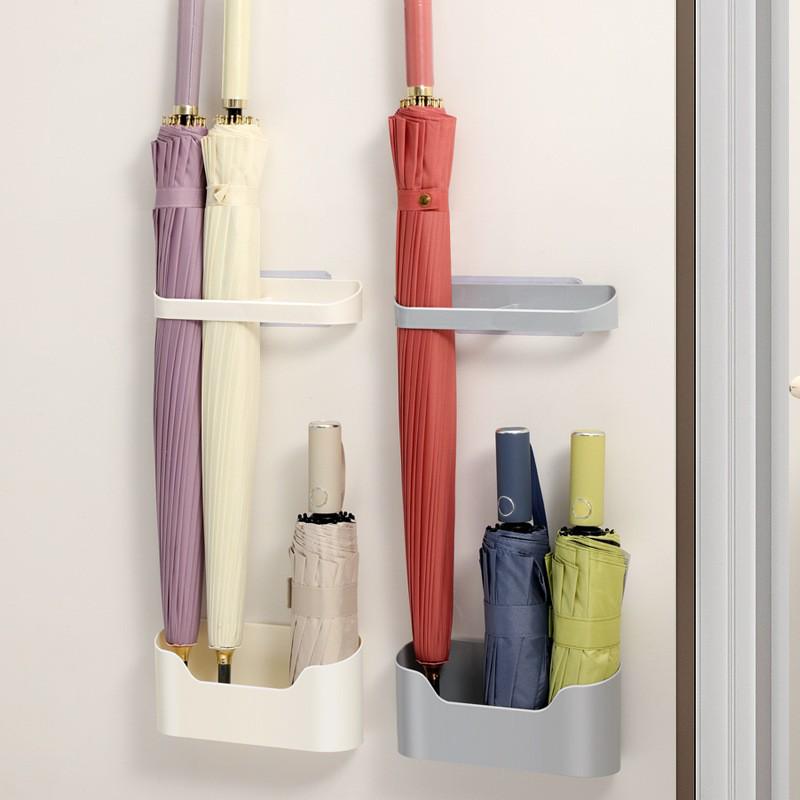 Wall-Mounted Multi-Functional Umbrella Stand for Entrance