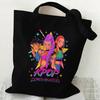 Spot KPOP Demon Hunter Group Cartoon Print Canvas Bag Women's Daily Handbag Shopping Bag