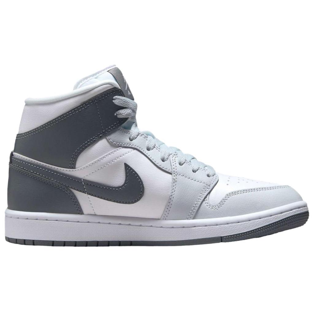 Air Jordan 1 Mid White Smoke Grey Women Sneakers Pure-Platinum BQ6472-113
