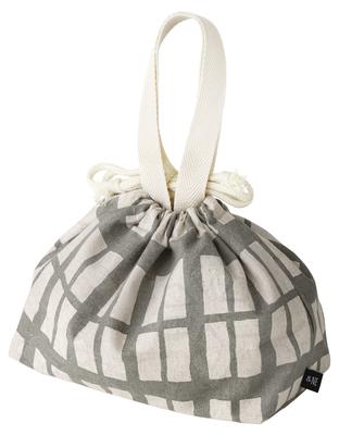 Bento Koushi 30cm Wide X 17cm High X 10cm 15cm Made In Japanese with &NE Bag, Gray, Deep, Handle, Japan, Pattern, Washable, Gusset, NHK-287-KSGY