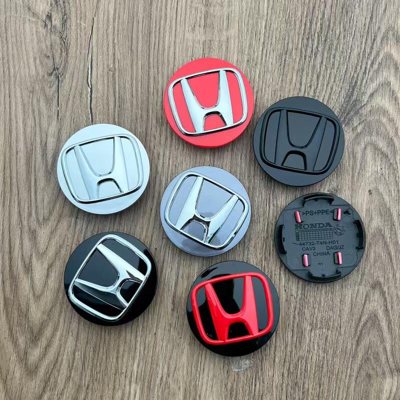 4 Stück 62mm Radnabenkappe Logo Nabenkappe Abzeichen Emblem Für Honda Civic City Accord Odyssey Spirior CRV Hrv Jazz CBR HR-V