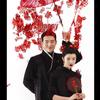 Retro Silk Tassel Xi Character Hanfu Red Flower Umbrella - Guochao Wedding Dress Photo Prop