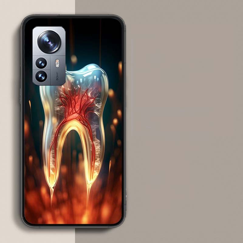 Dentist Tooth Pattern Phone Case For Xiaomi Poco X3 NFC X4 GT M3 M4 M5 M5S X7 X6 X5 F6 Pro F5 F4 Mi F3 F2 Cover TPU Capa Coque C