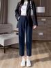 Spring Autumn Black Elegant Suit Haren Pants Women Fashion Elastic High Waist Casual Trousers Woman Korean Style Solid Office Lady Slim Pants