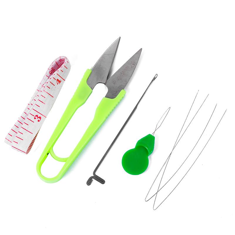 Wenwan Crochet & Beading Set: Steel Wire Hooks, Twisted Needles, and Stringing Line for Buddhist Beads
