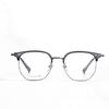 Retro Glasses Frame, Metal Titanium Eyebrow Mirror Frame, Men'S And Women'S Myopia Can Be Equipped With Flat Glasses