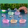 Niedliches Cartoon-Flamingo-Deko-Licht Harz Miniatur Leuchtende Schreibtischaccessoires