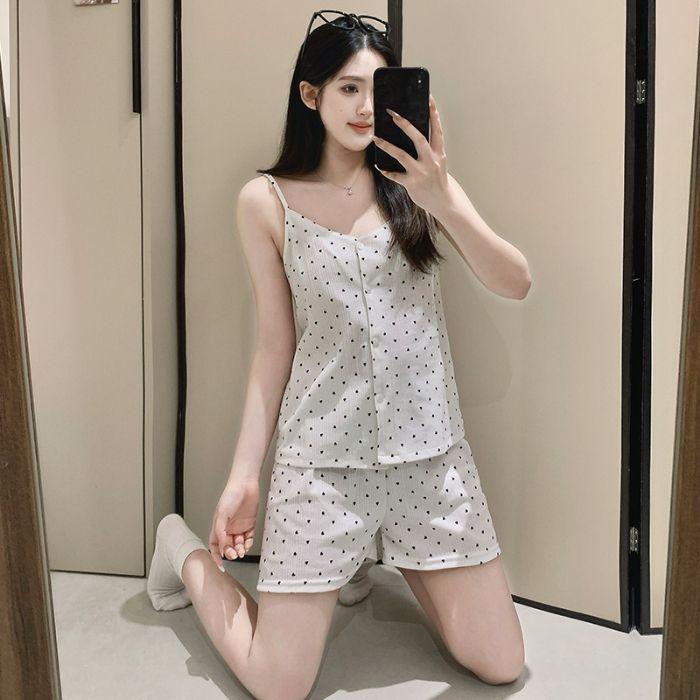 Women s Sweet & Comfy Summer Pajama Set - Camisole & Shorts Large