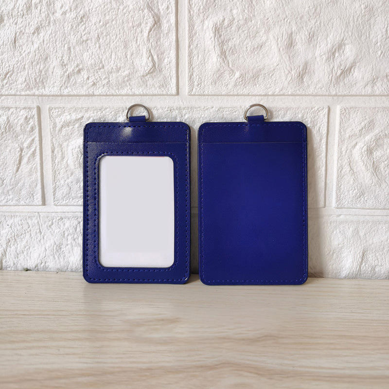 Pu Badges Holder Rope Retractable Lanyard for School Office Work Tag Credentials Pass ID Students Meal Bus Credit Card Protector