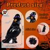 Halloween Miniature Crows Figurines Mini Resin Black Raven Figurines Small Resin Animals Tiny Figures for Halloween Scene Decor