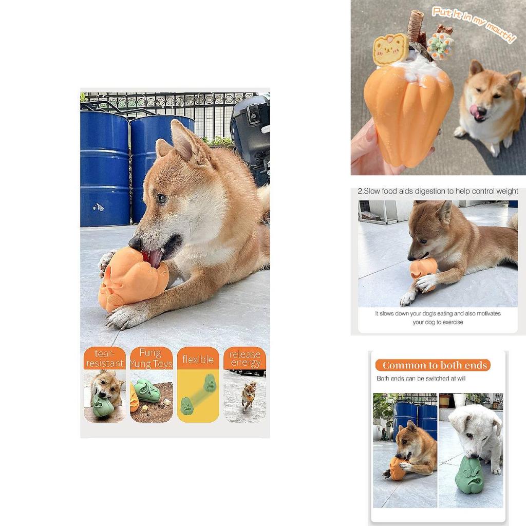 Durable Silicone Pet Food Toy Pumpkin Pirate Design For Dogs And Cats Anti-bite