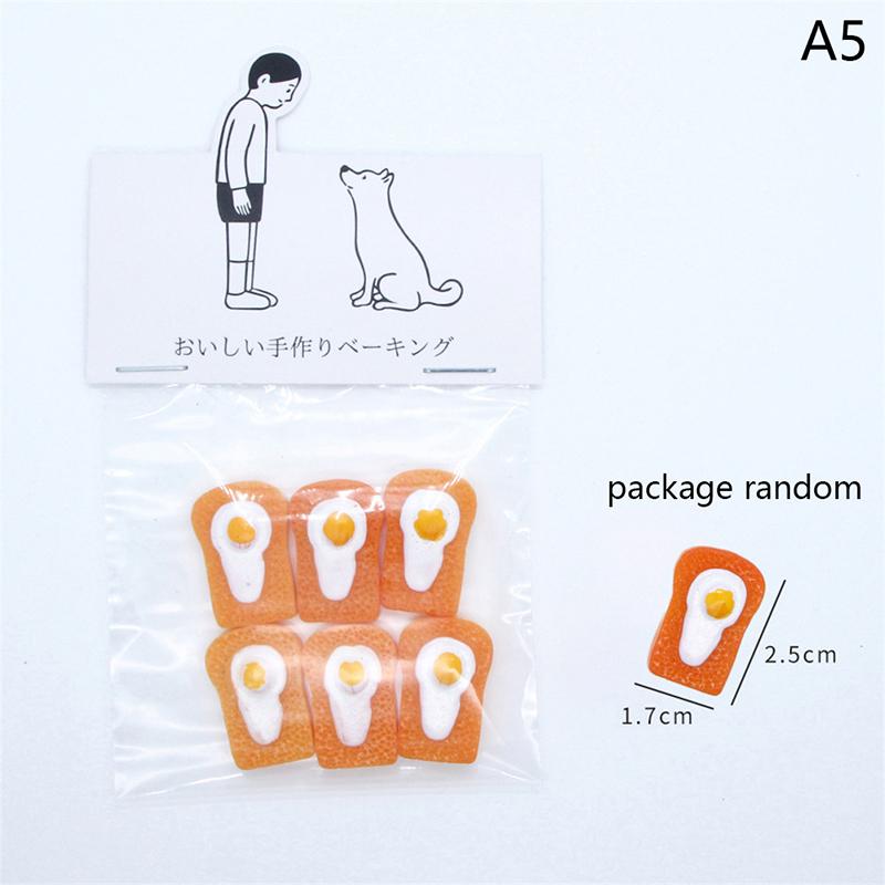 1 Bag 1/12  Miniature Simulation Bread Fruits Dollhouse Miniature Food Breakfast Snack Dessert Cookie Donuts Candy Kitchen Toys