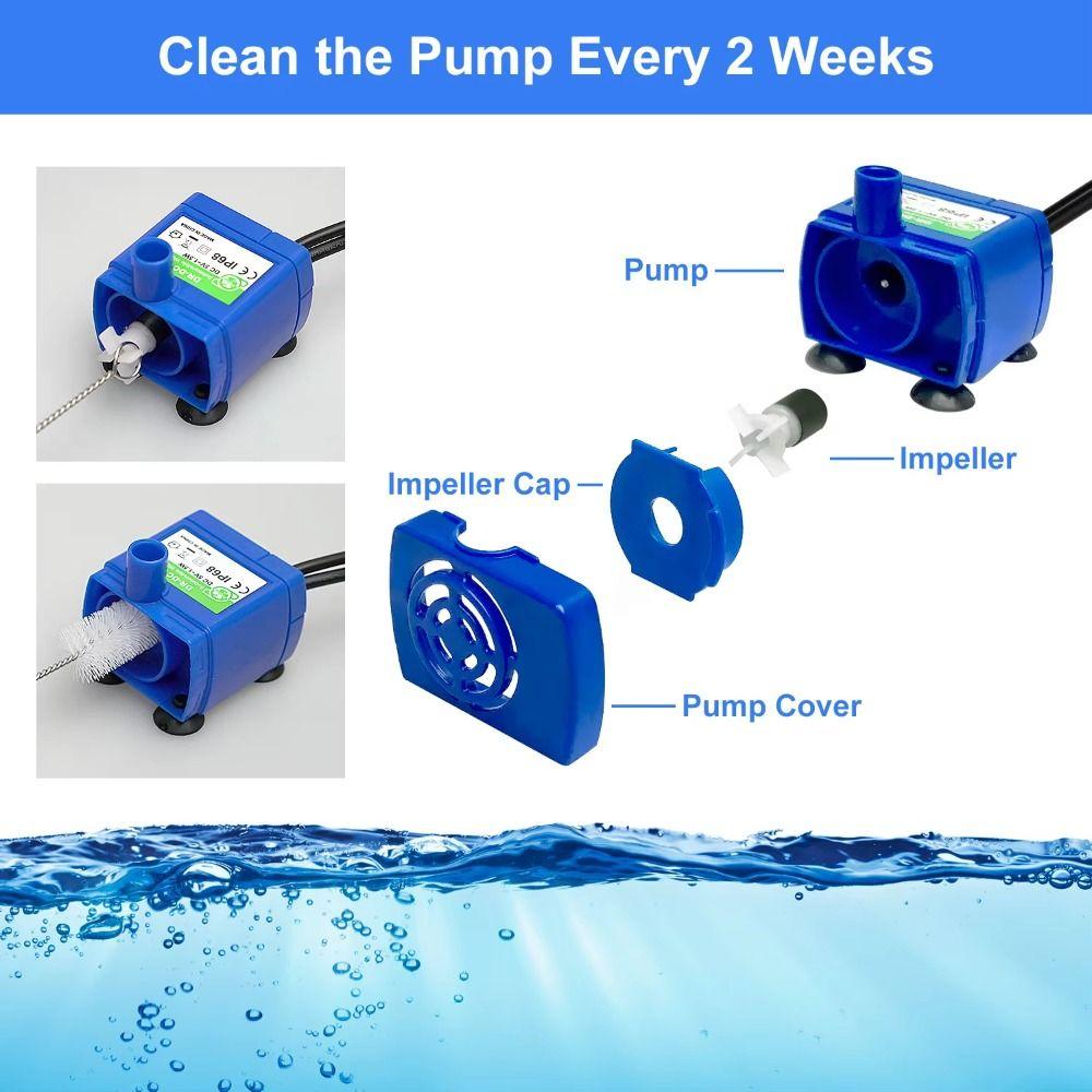 Brushless Pet Water Pump 160L/H Cat Fountain Pump Replacement  Pet Drinking Fountain
