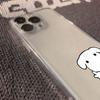 Korean Ins Cute Puppy Cat Transparent Phone Case For IPhone 17 17E 16E 15 Pro Max 12 14 11 16 13 Protective Shell Coque Cover