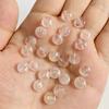 5pcs 8MM Pink Natural Rose Quartz Flat Round 12 zodiac signs constellation Stone Charms For DIY Making Jewelry