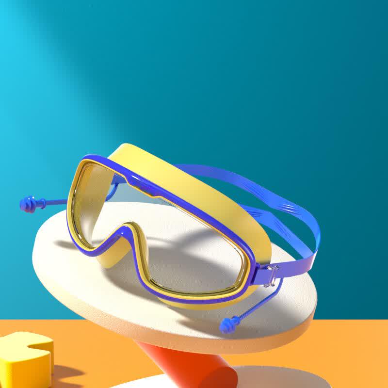 Kids  HD Large Frame Swim Goggles Set
