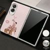 Coconut Stripe Pattern Case For Samsung Z Fold 8 Ultra 7 6 5 4 Luxury Plating Leather Skin Phone Cover For Galaxy Z Fold8 Fold7 Fold6 Fold5