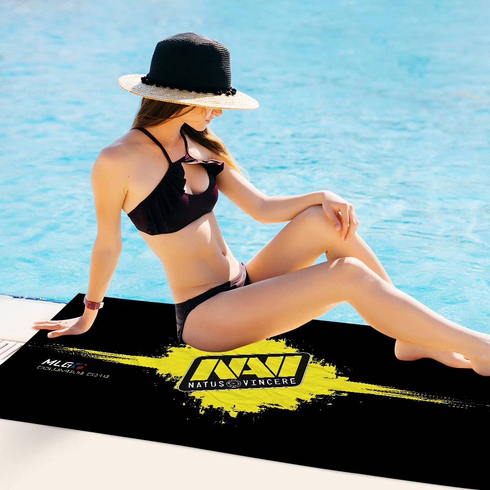 Navi Natus Vincere Microfiber Blanket Quick Drying Beach Towels Oversized Printing Super Absorbent Pool Towel Blanket