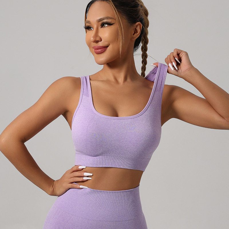 European and American Style Knitted Yoga Outfit Set, Sports Tank Top, High-Waisted Leggings, Peach Butt Fitness Yoga Shorts