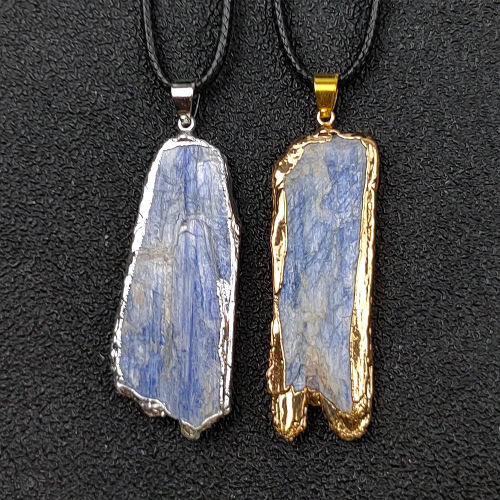High Quality Gemstone Jewelry Natural Kyanite Pendant Pyrite Pendant for Wedding