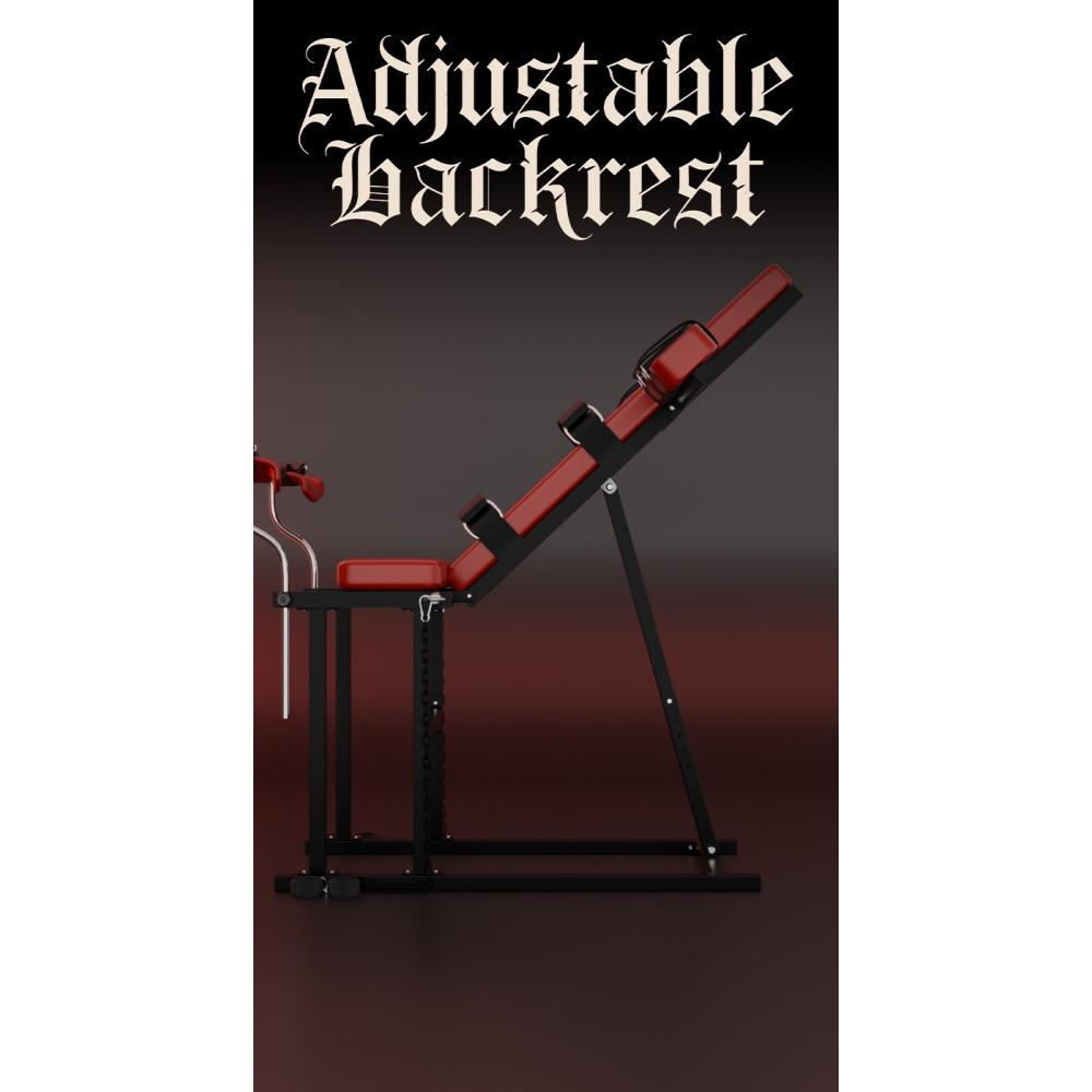 Pro BDSM Throne System: Open-Leg Spreader Chair with Built-In Sex Machine & 6-Point Restraint Harness sex furniture 18+