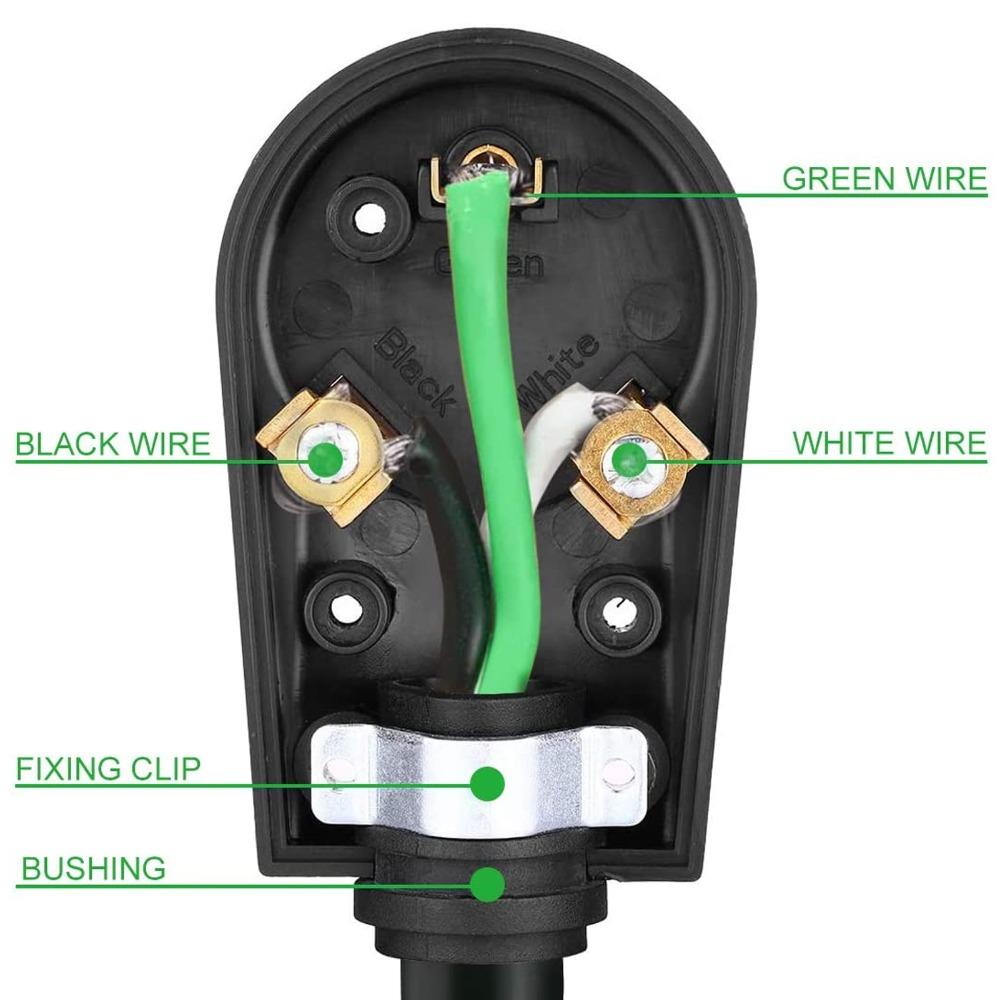 Durable 30A 125V Electrical Adapter Ergonomic Grip Handle RV Plug Male Plug RV