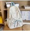 Schoolbag Korean New High-value, Fresh, Sweet and Cute Small Flower Backpack, Lightweight and Large-capacity Backpack for Junior and High School