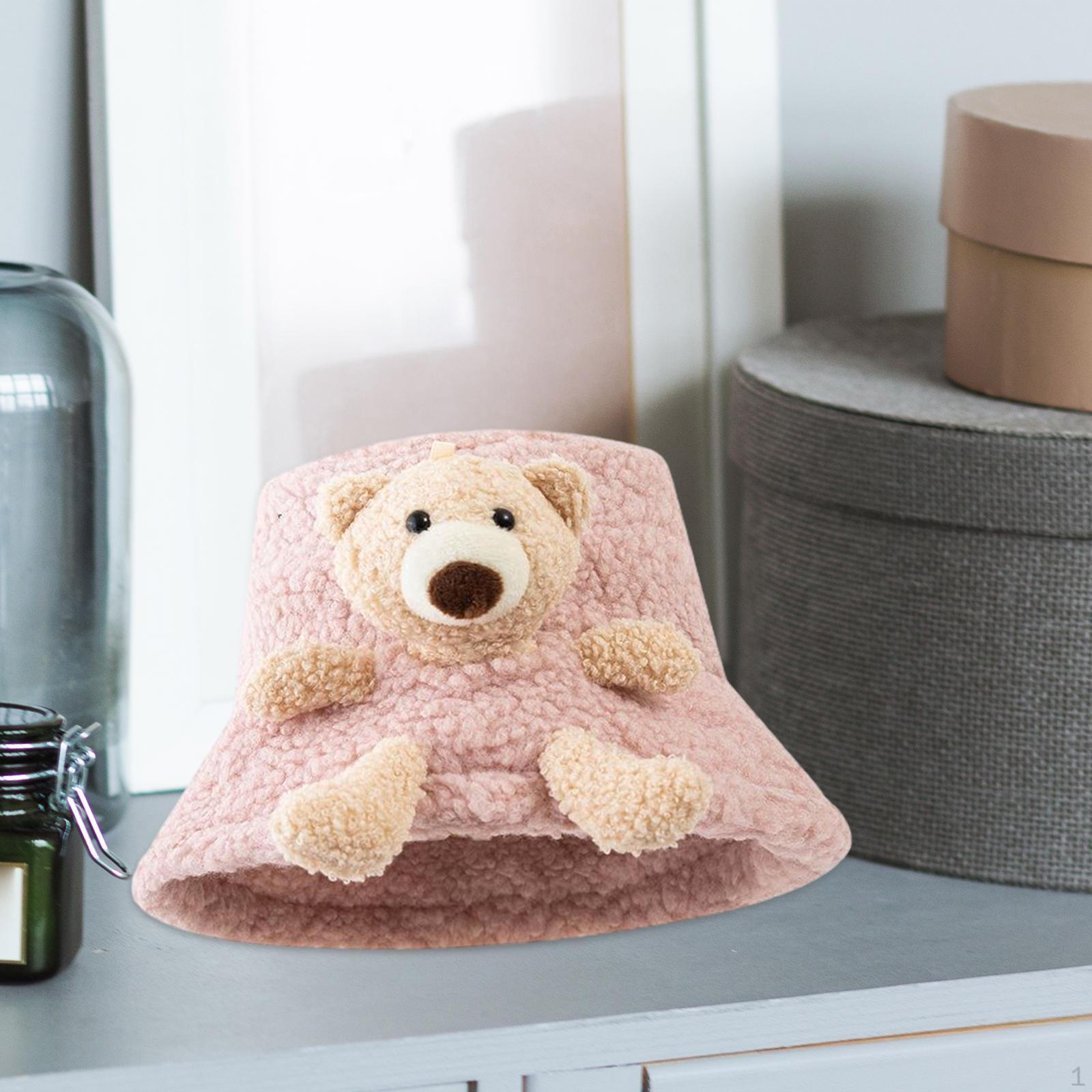 

Женская уютная флисовая панама с очаровательным 3D-принтом — идеально подходит для приключений на природе розовый