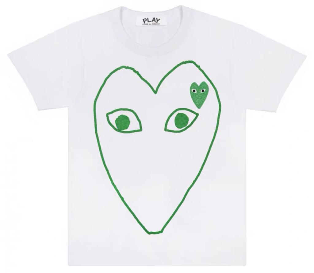 Unisex Crew Neck Short Sleeve Loose Fit Casual T-Shirt Colorful Heart Digital Print Basic Top