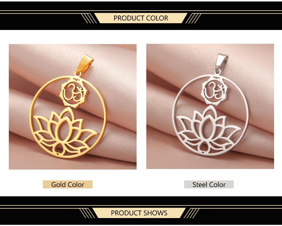 Dawapara Aum Om Ohm Pendant Sanskrit Symbol Yoga Spiritual Charms for Jewelry Making Stainless Steel Accessories