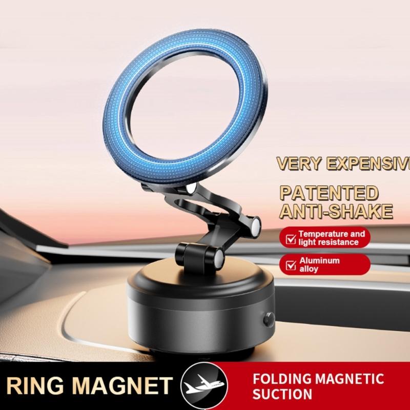 Electric Vacuum Magnetic Suction Phone Bracket with Strong Suction Cup for Navigation Driver Passenger Easy Installation