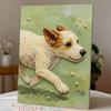 DIY Framed Pearl Painting Kit with Running Cute Dog 5D Sparkling Bead Art Canvas Ready to Display Home Decor Modern Wall Art Gift Idea