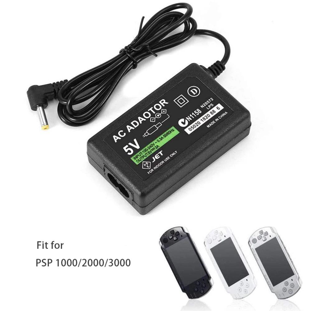 Adaptador de CA con enchufe UE EE. UU. para la serie PSP 1000 2000 3000 Cargador de pared doméstico Cable de alimentación para host Sony PSP Cargador de viaje