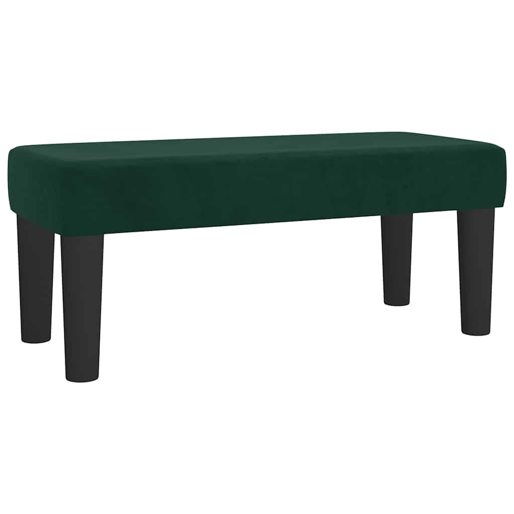 Box Spring Bed with Mattress Dark Green 100 x 200 cm Velvet