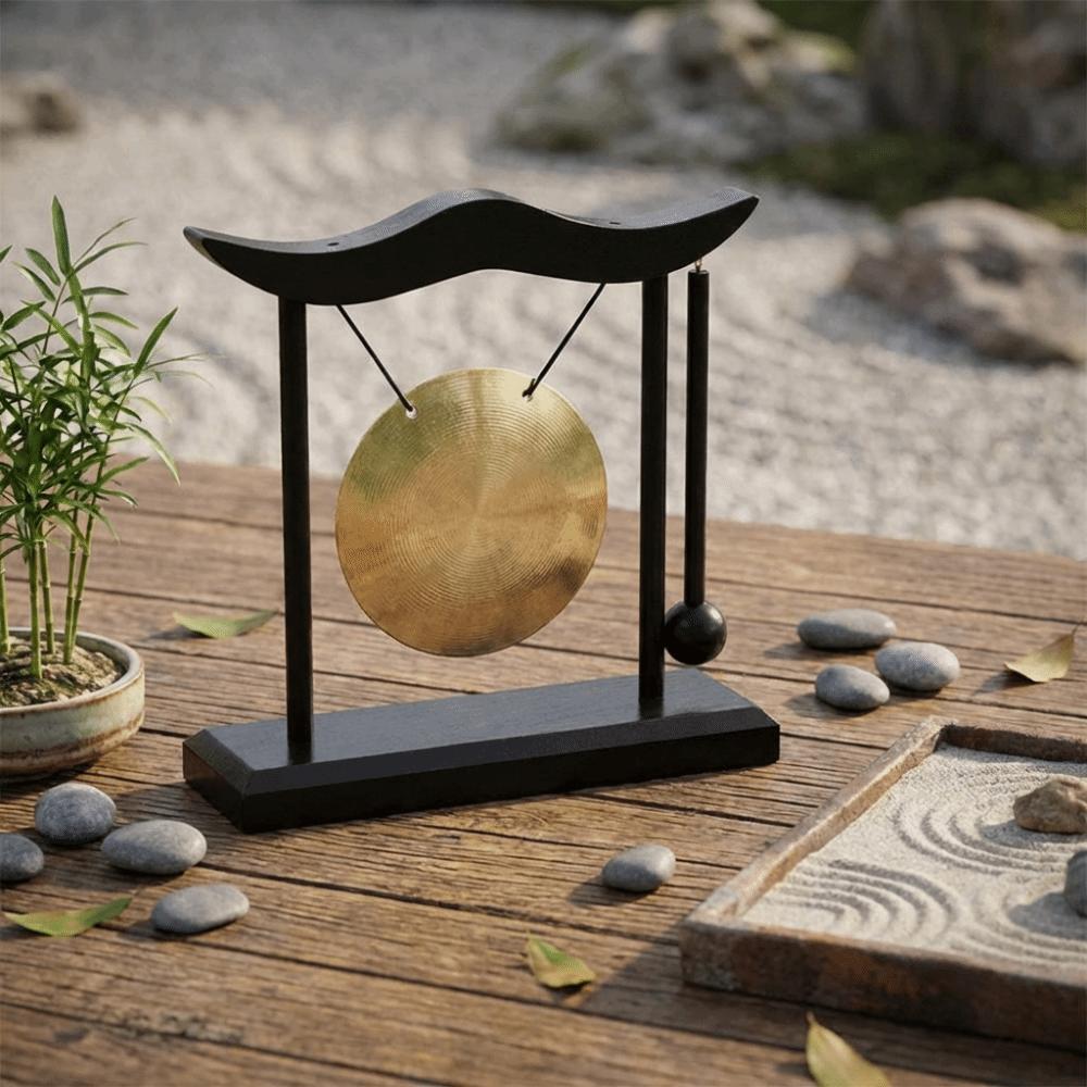 Relaxation Copper Bell Creative Feng Shui Metal Cymbals Desktop Gong  House Warming