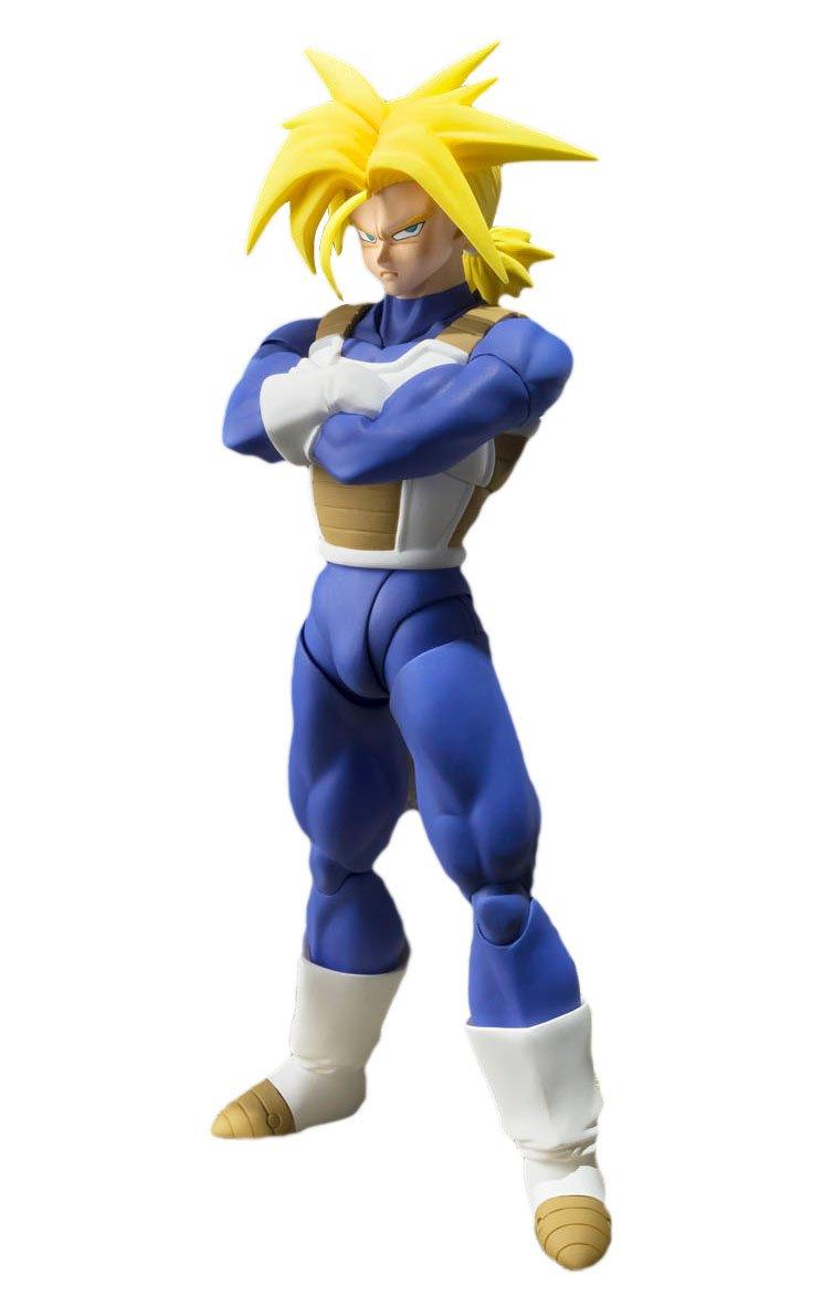 

TAMASHII NATIONS Dragon Ball Z Super Saiyan approximately PVC action figure S.H.Figuarts Trunks, 140mm, & ABS, pre-painted [Used] синий