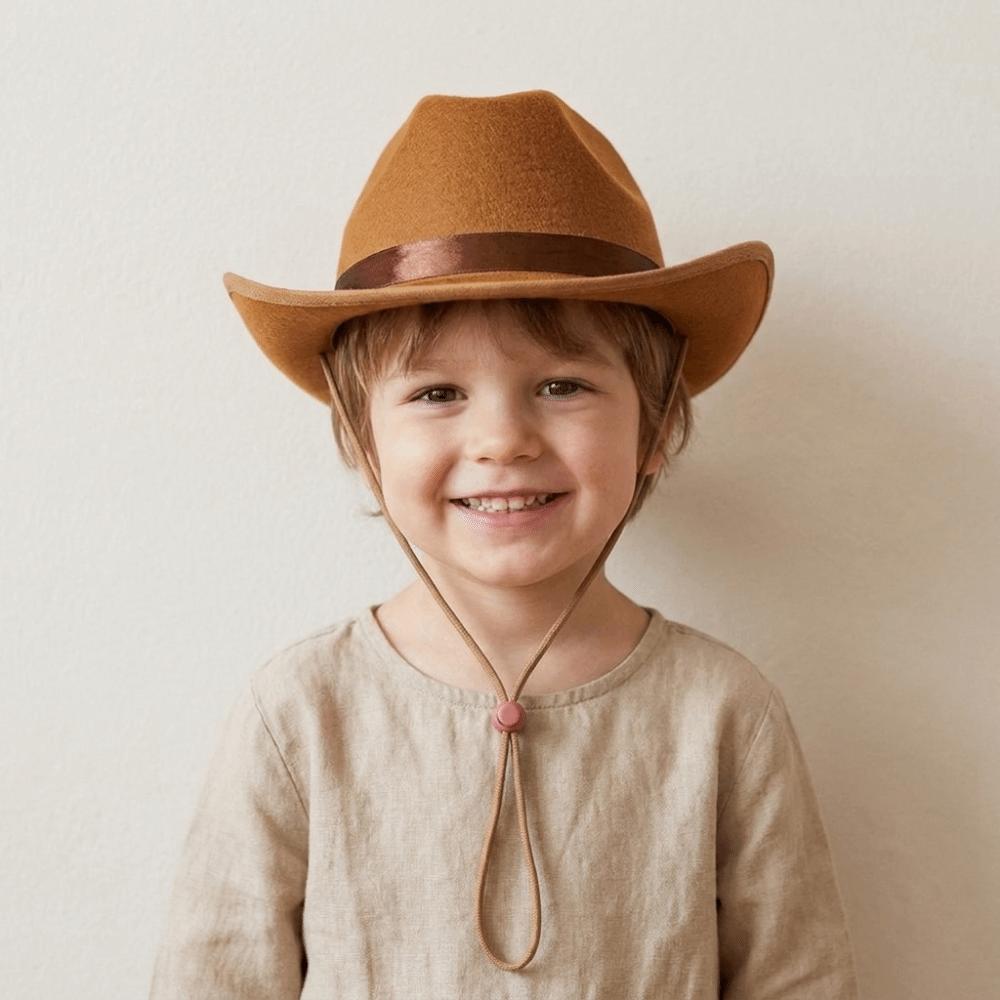 Solid Color Western Cowboy Hat Wide Brim Top Hat Classic Jazz Hat Travel