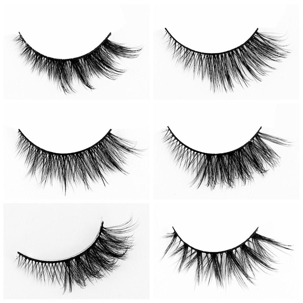 5Pairs Faux Mink Individual False Eyelashes Oblique Flight Clusters False Lashes  Makeup Tools