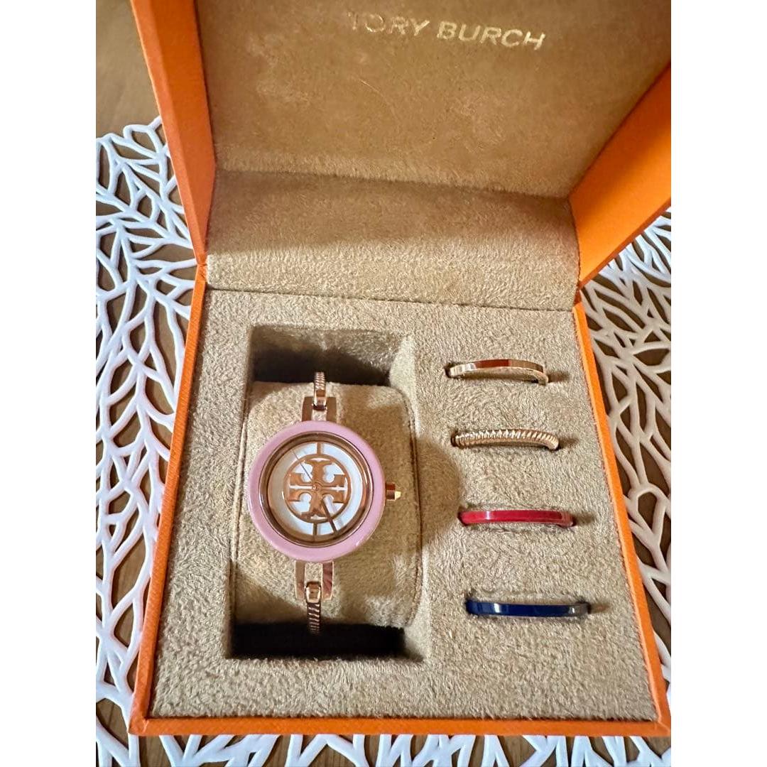 Used TORY BURCH wristwatch (operation confirmed) change bezel [good condition]