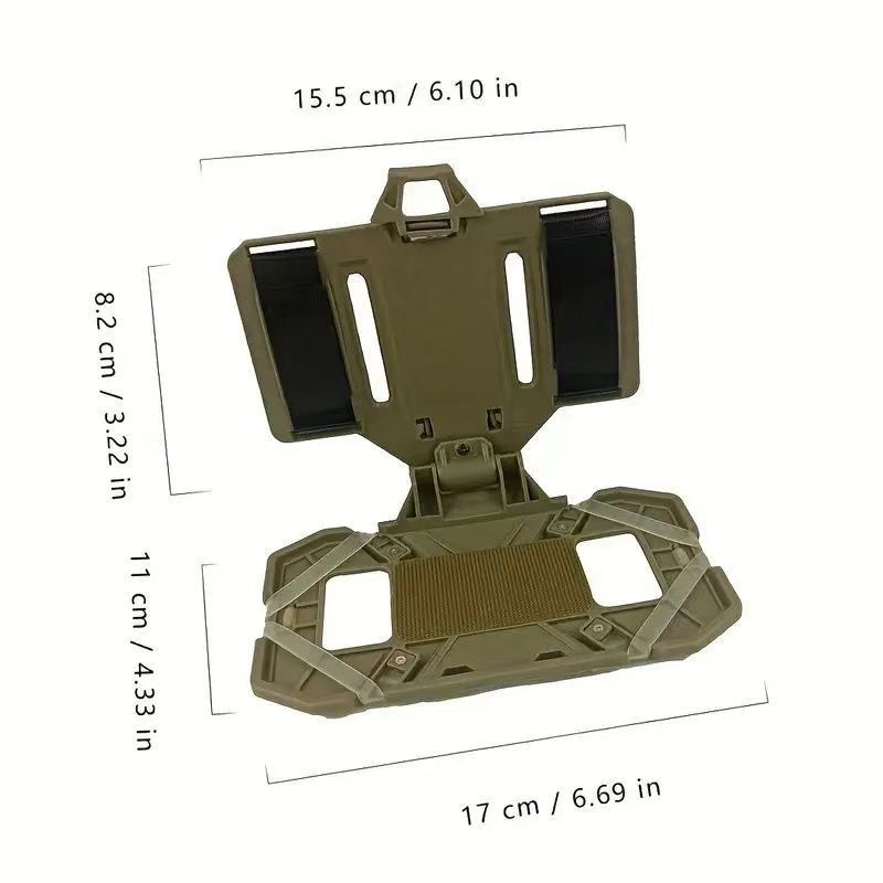 NEU Taktische MOLLE-Falt-Navigationstafel, Handyhalterung, Navigationsweste, Brusttasche, Admin-Panel, Jagdwestenzubehör