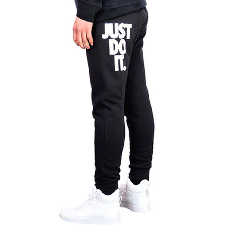 Nike Letter Fleece Lined Thermal Sweatpants Knitted Sweatpants Men's Black AT5266-010