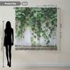 Green Ivy Vine Sheer Curtains Set of 2 Rod Pocket Realistic Leaf Print for Living Room Bedroom Decor