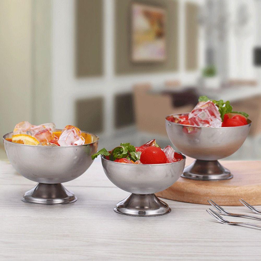 Anti-Rust Ice Cream Cup Silver Fruit Plate New Fruit Snack Goblet