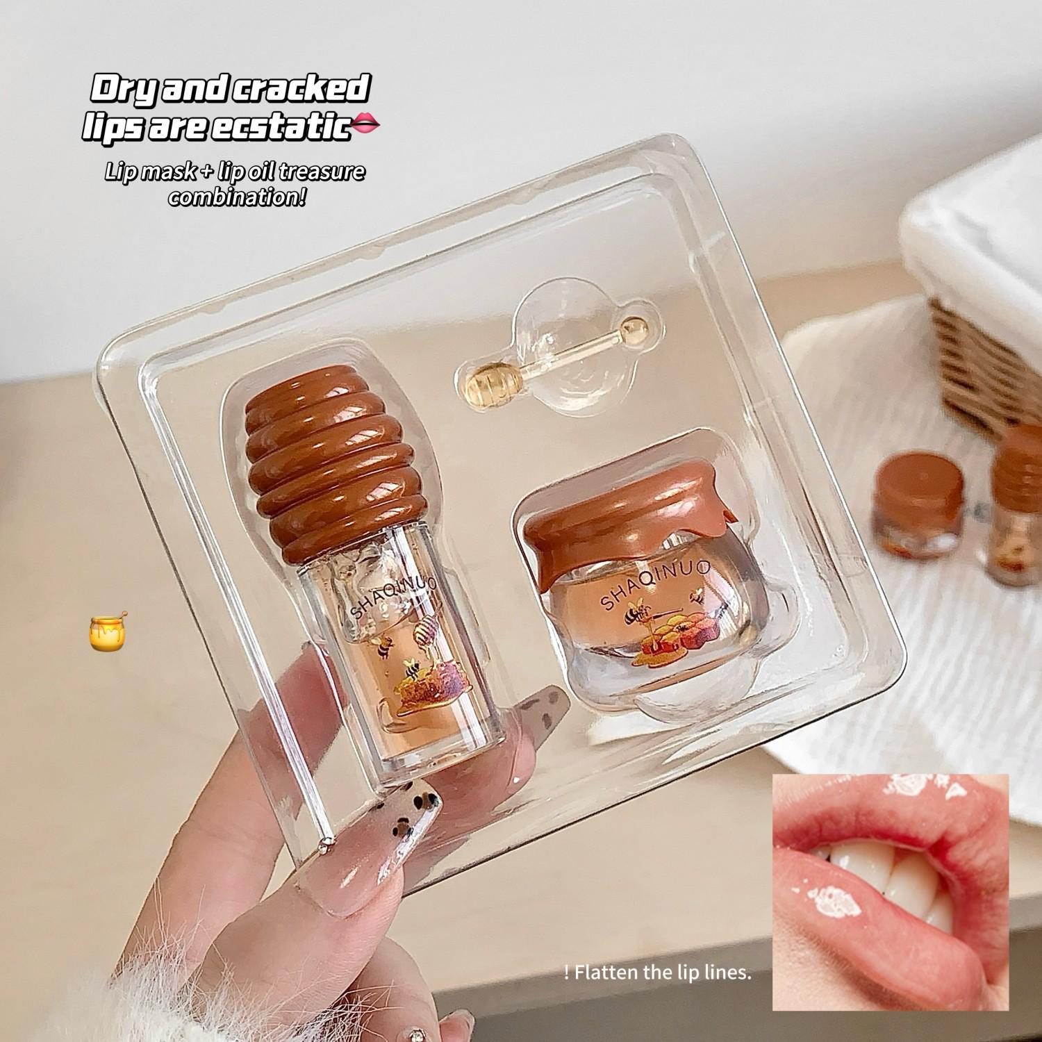 CROSS SHAQINUO Honey Lip Care Set: Moisturizes & Smooths Fine Lines, Non-Drying Formula.
