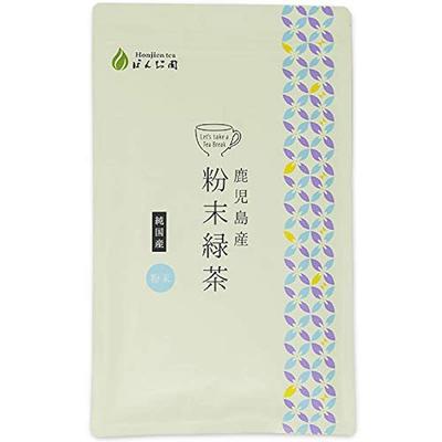 Honjien Tea, Kagoshima Green Tea Powder, Japanese Sencha, Edible Tea, Whole Tea Leaves, 100g