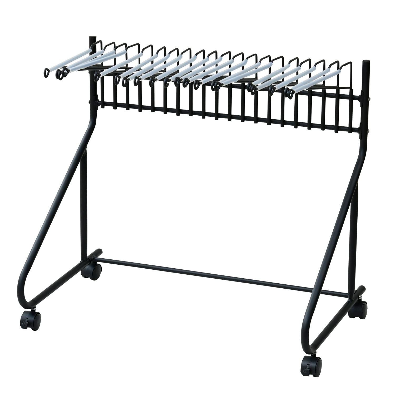 

YAMAZEN Вешалка для брюк с 20 легкими для надевания и снятия брюк, Легко Ширина x Глубина x Высота Вешалка для брюк Сборка Черные Ролики, Штуки, Выход, Нескользящий, чёрный