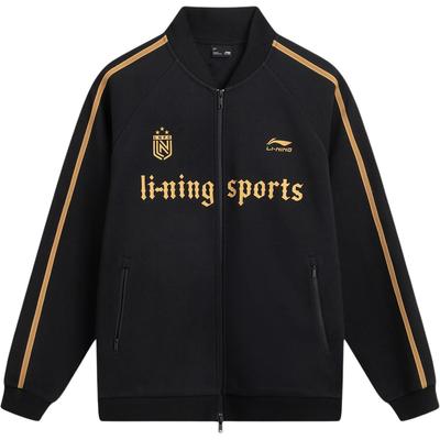 Li-Ning Série Estilo de Vida Esportivo Moda Esportiva Listras de Letras Zíper Jaqueta Casual Jaqueta Unissex AWDVC91-2