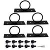 5x Dekorative Seilhalter Edelstahl 2" Ring Seilhalter Wandmontage Haken für Terrasse Hanfseil Geländer Zaun Dekoration