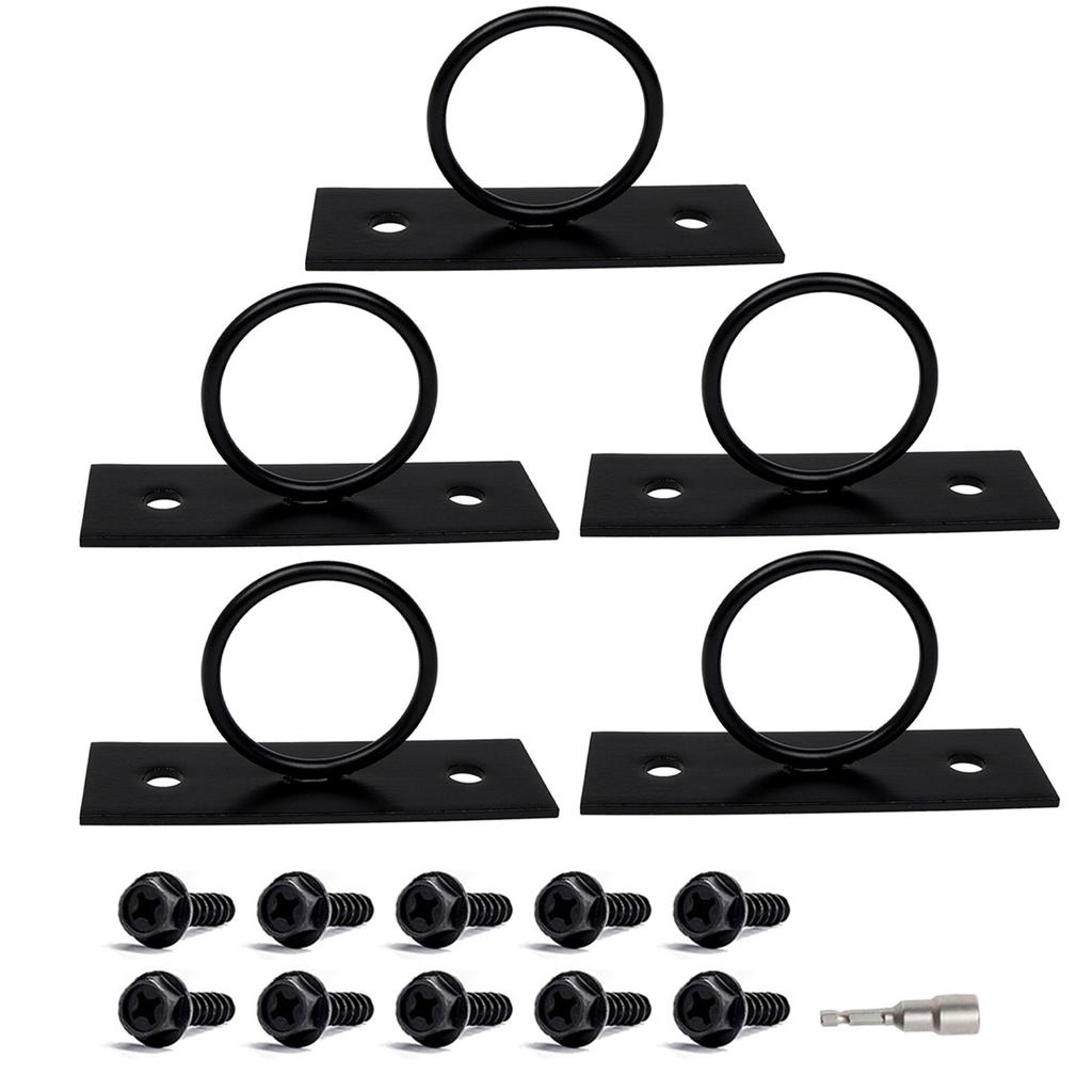 5x Dekorative Seilhalter Edelstahl 2" Ring Seilhalter Wandmontage Haken für Terrasse Hanfseil Geländer Zaun Dekoration